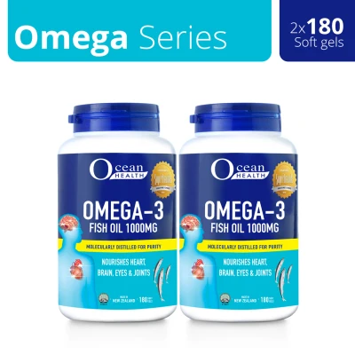 [Value Pack] Omega-3 Fish Oil 1000mg (180s x2)- Ocean Health