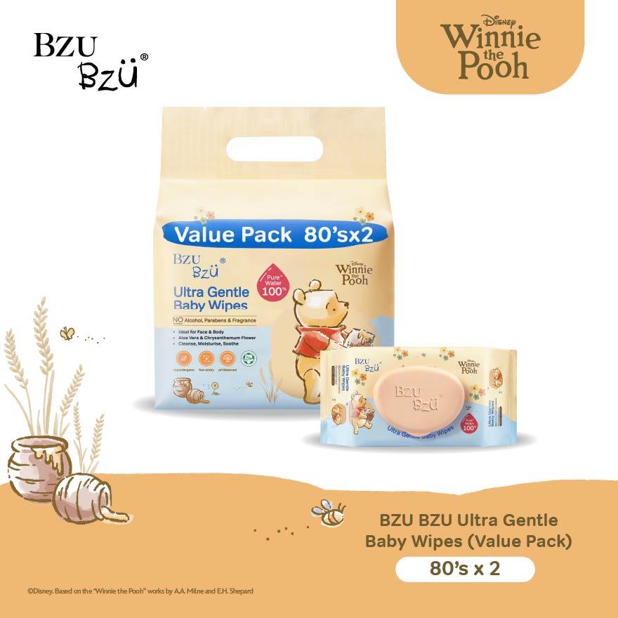 BZU BZU Ultra Gentle Baby Wipes 80x2