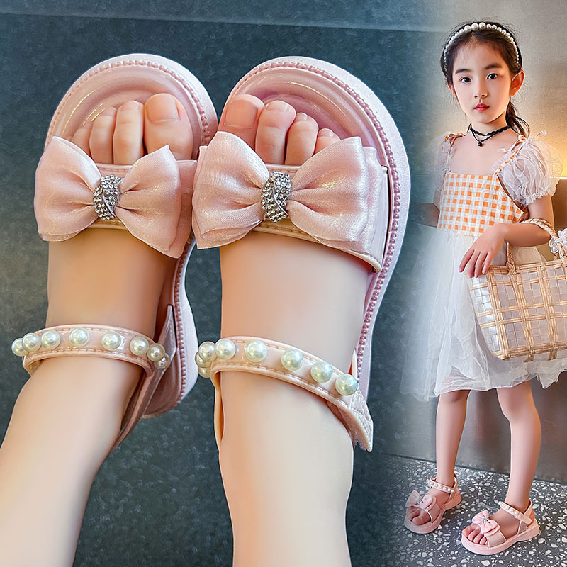 Girls Shoes Sandals 2023 Summer New Children s Open Toe Princess Shoes