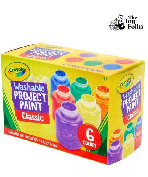 Crayola Washable Kids Paint 6pcs Versatile Paint Set