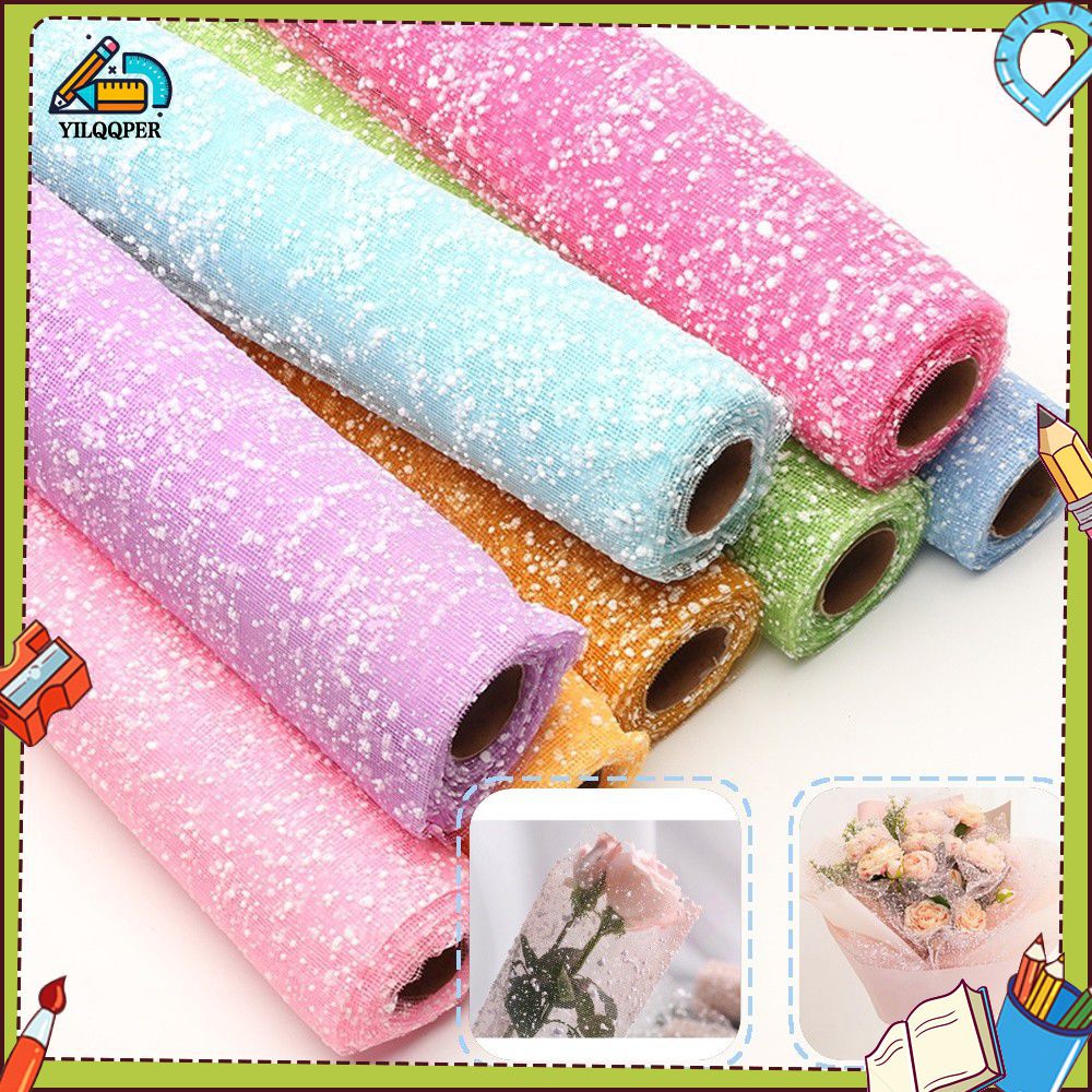 YILQQPER ตาข่าย ดอกไม้ กระดาษห่อดอกไม้ตาข่ายกระดาษมีรูพรุนกระดาษห่อช่อดอกไม้กระดาษห่อดอกไม้สดอุปกรณ์สำหรับห่อดอกไม้ เส้นด้ายหิมะจุด วัสดุบรรจุภัณฑ์ดอกไม้ ตาข่ายคลาสสิก DIY ช่อดอกไม้ทำด้วยมือ เส้นด้ายดอกไม้ ราคา 61 บาท*ส่งฟรี