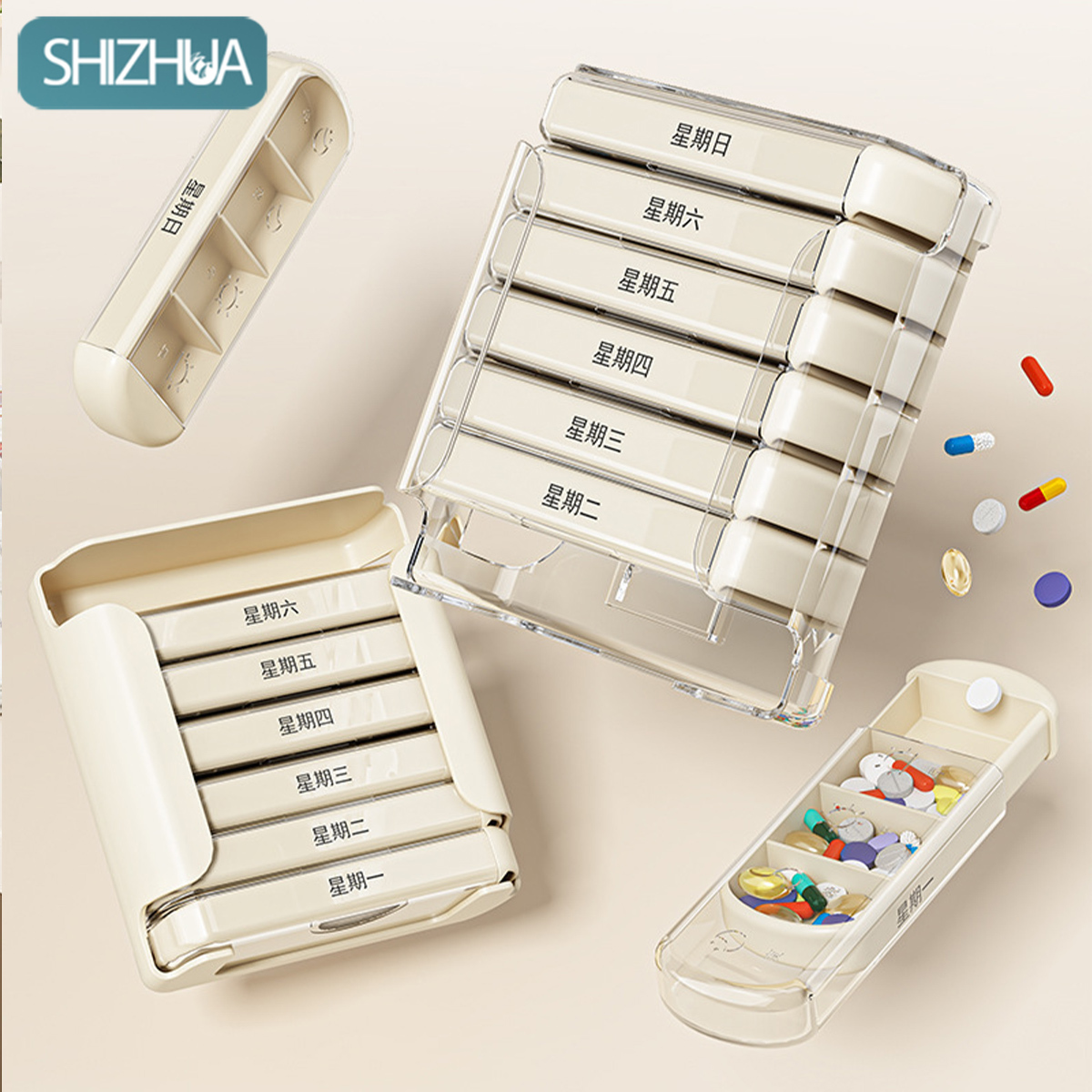 กล่องเก็บยาขนาดเล็ก 7 วัน กล่องยาพลาสติก ที่เก็บยาเดินทาง ที่ใส่ยาปิดผนึก 28 ช่อง กล่องยาหลายชั้น กันน้ำและกันความชื้น ราคา 144 บาท*ส่งฟรี