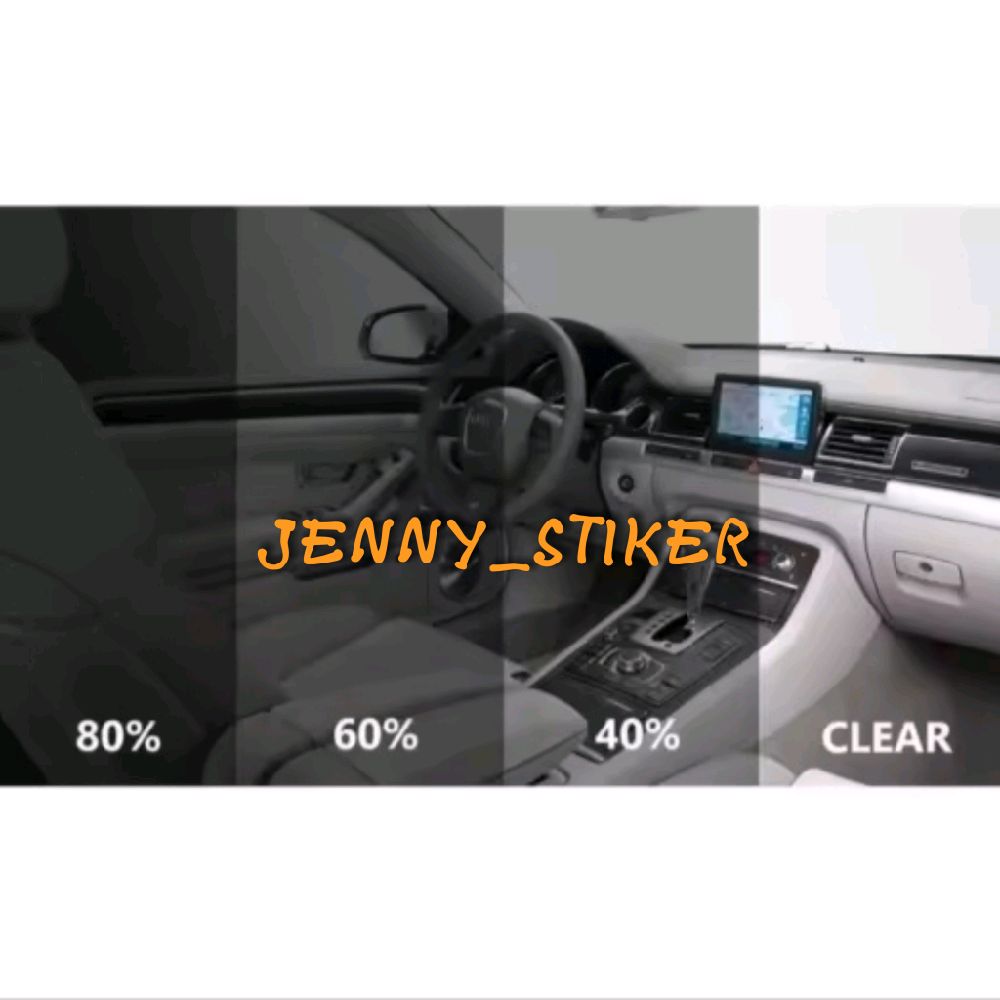 Jenny Stiker Kacafilm Rayben Hitam untuk Pelindung Sinar Matahari Mobil dan Rumah Transparansi 80% 60% 40% 20% Car Harga 7,000 rupiah*Gratis Ongkir