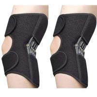 LABAICAI 2PCS Có thể điều chỉnh Hỗ trợ tăng cường đầu gối Đai hỗ trợ đầu gối Không trượt Bộ ổn định lực lò xo Đồ thể thao Phục hồi Đệm hỗ trợ khớp gối cho sức mạnh đầu gối