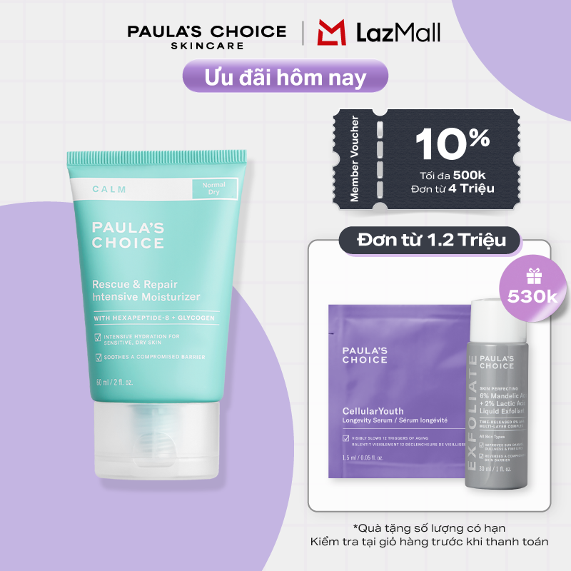 Kem dưỡng ẩm phục hồi cho da khô nhạy cảm Paula's Choice Calm Rescue  Repair Intensive Moisturizer 60ml 9250