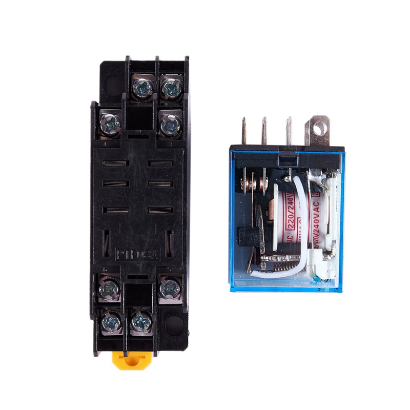[RNM Store] Exclusive6X LY2NJ HH62P-L JQX-13F 220V AC Coil DPDT Power Relay 8 Pin W PTF08A Socket