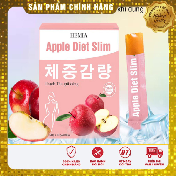 [Chính Hãng] Thạch táo giảm cân Hemia, đẹp da, giữ dáng, giảm cân, giảm béo, an toàn hiệu quả, Hàn Quốc
