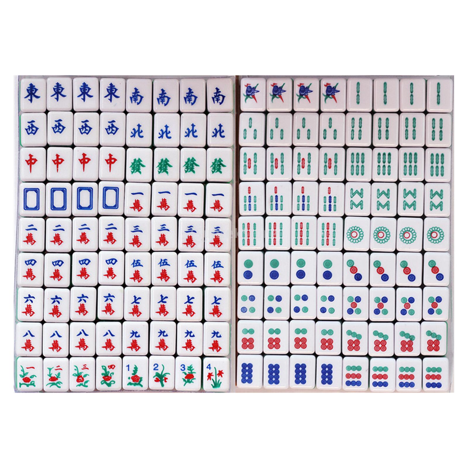 Trung Quốc Mahjong Bộ trò chơi 144 Sheets Truyền Thống phiên bản trung quốc Trò Chơi Cổ Điển Gạch Trò Chơi Du Lịch Mahjong Set Cho Du Lịch