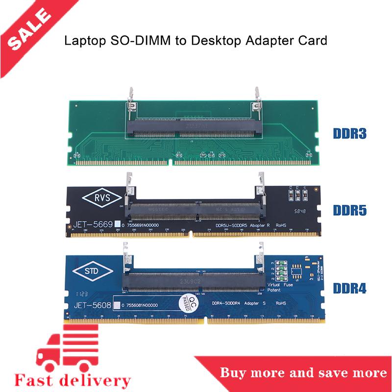 [COD] DDR3 DDR4 DDR5 máy tính xách tay SO-DIMM để máy tính để bàn chuyển đổi thẻ chuyển đổi Bộ nhớ RAM kết nối bộ chuyển đổi Giá 108,140 Đồng*Miễn phí vận chuyển