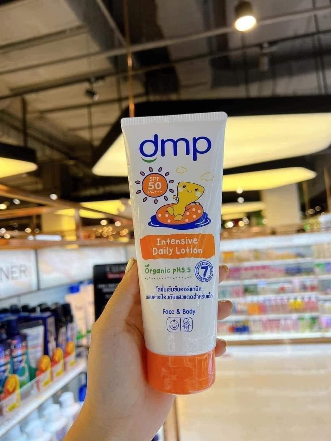 KEM DƯỠNG THỂ CHỐNG NẮNG HẰNG NGÀY DMP PH 5.5 INTENSIVE DAILY BABY LOTION SPF50 PA+++ 180ML THÁI LAN - SẢN PHẨM ĐƯỢC YÊU THÍCH TRÊN THỊ TRƯỜNG HIỆN TAY, DÙNG RẤT TỐT LUÔN Ạ, ĐẢM BẢO DÙNG RẤT THÍCH, KHÁCH YÊU TRẢI NGHIỆM ỦNG HỘ SHOP NHÉ