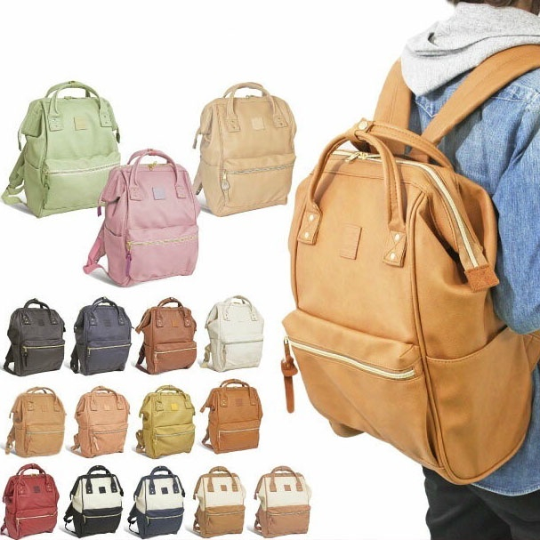 Anello Christmas PU Leather Waterproof Backpack - High Capacity Schoolbag