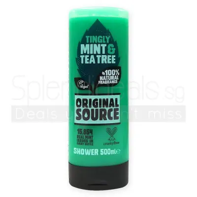(Pack of 6 x 500ml) ORIGINAL SOURCE Mint And Tea Tree Shower Gel with Essential Oils 500ml - 6847