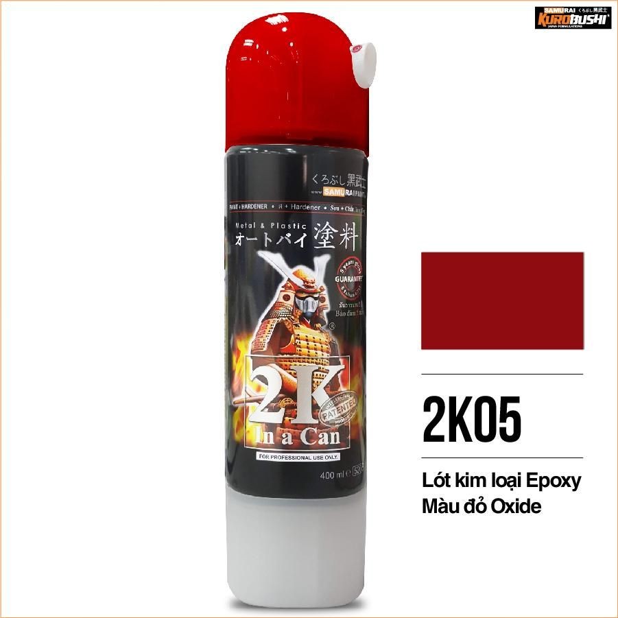 Sơn Xịt Samurai KuroBushi Giàu Gò Vấp - Lót Chống Rỉ Màu Đỏ 2K05 (400Ml) - Sơn Xe Máy, Đồ Gia Dụng