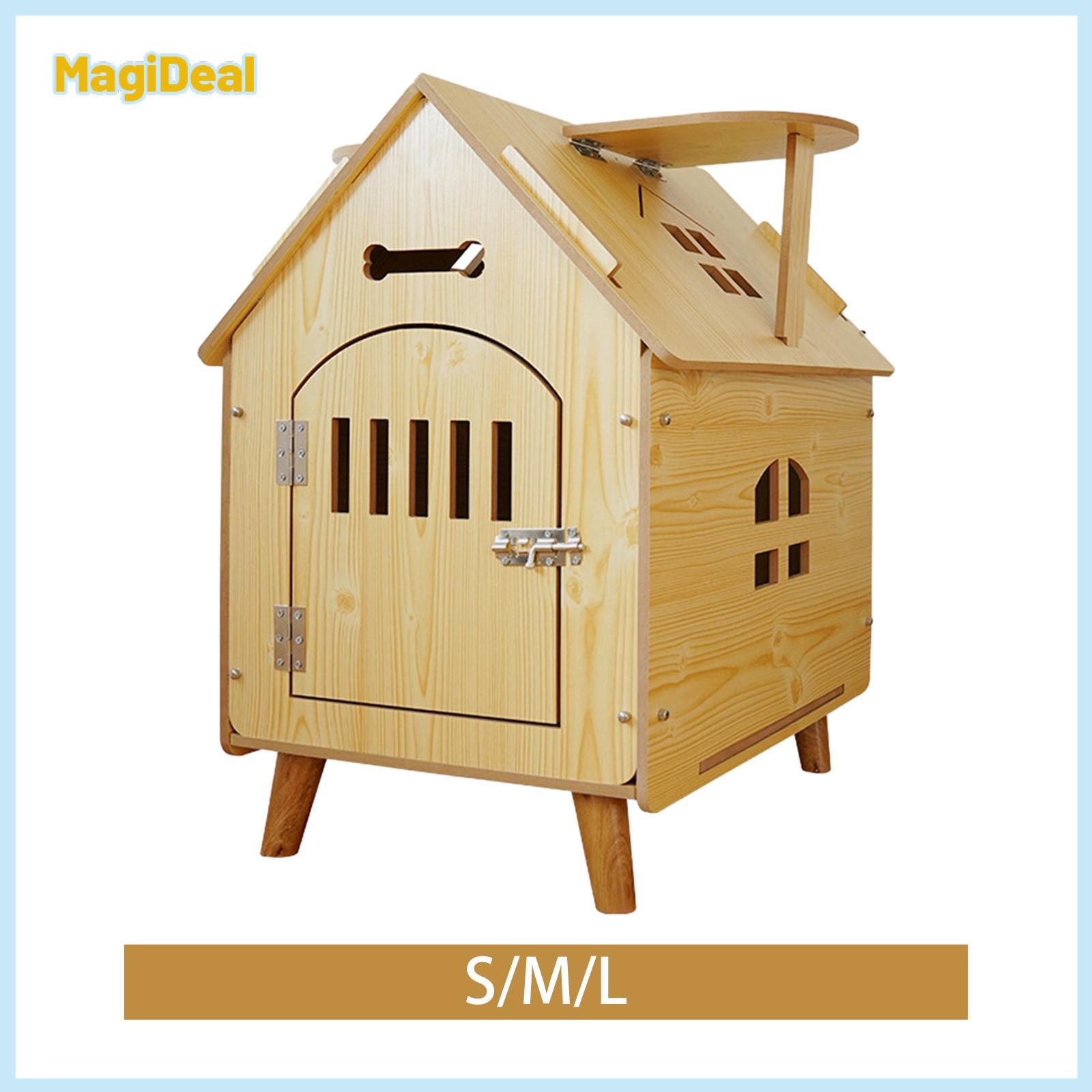 Wooden Pet House Hideout Wooden Bunny Nest Cat Bed Dog Kennel for Small Medium Dogs Guinea Pig Chinchilla Hamster Cat ราคา 7,761 บาท*ส่งฟรี