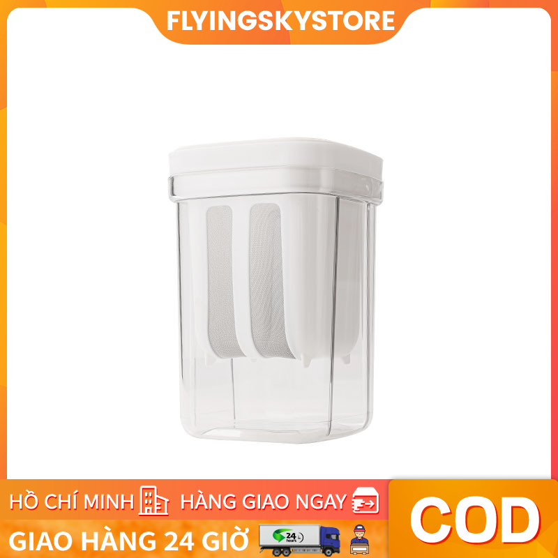 Bộ hộp dụng cụ lọc làm sữa chua Hy Lạp tách nước whey, Vỏ Hộp Trong Suốt Lõi Lọc Mịn, Sạch Sẽ & An Toàn Vệ Sinh