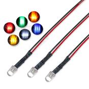 10PCS Prewired 5mm LED Bulbs - Multiple Colors Available