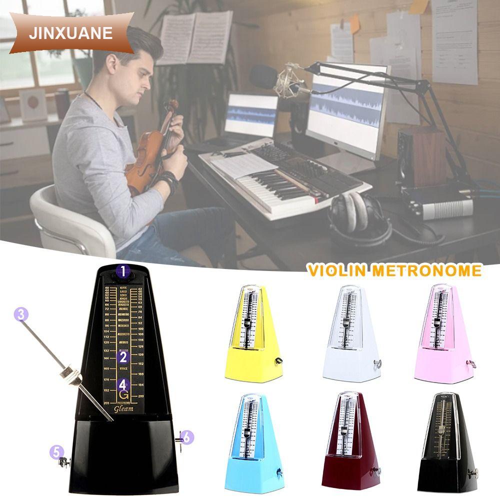 JINXUANE Nhựa Máy đếm nhịp cơ học Phổ thông Thực Hành nhạc cụ Máy đếm nhịp Violin Chất lượng cao Phụ kiện âm nhạc Máy đếm nhịp piano