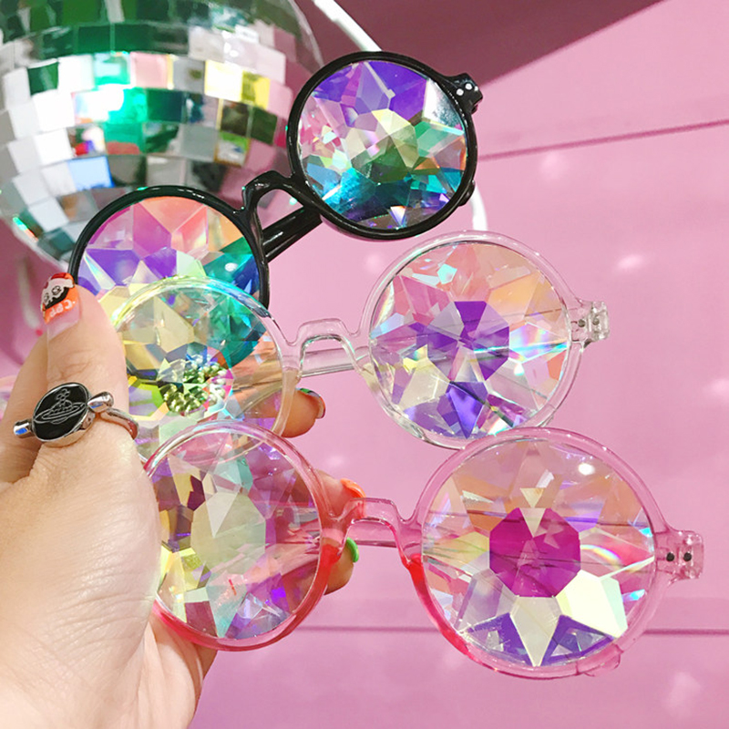T2Kaleidoscope Glasses Rave Festival Party Sunglasses Diffracted Lens