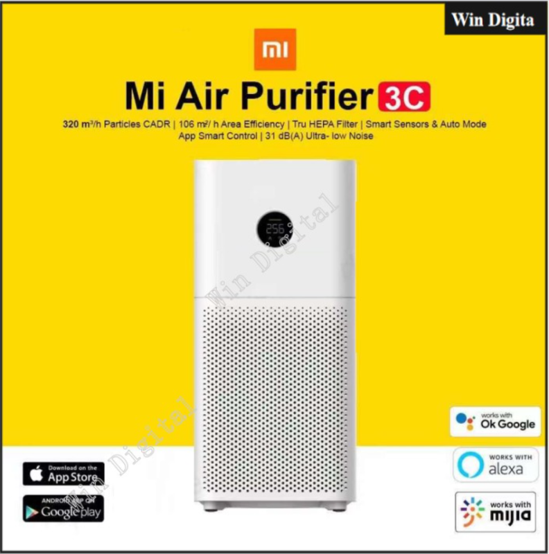 [Global Version] Xiaomi Air Purifier 3C Touch Screen Xiaomi Smart Air Purifier LED Display Smart Home Air Purifier Local Seller Singapore