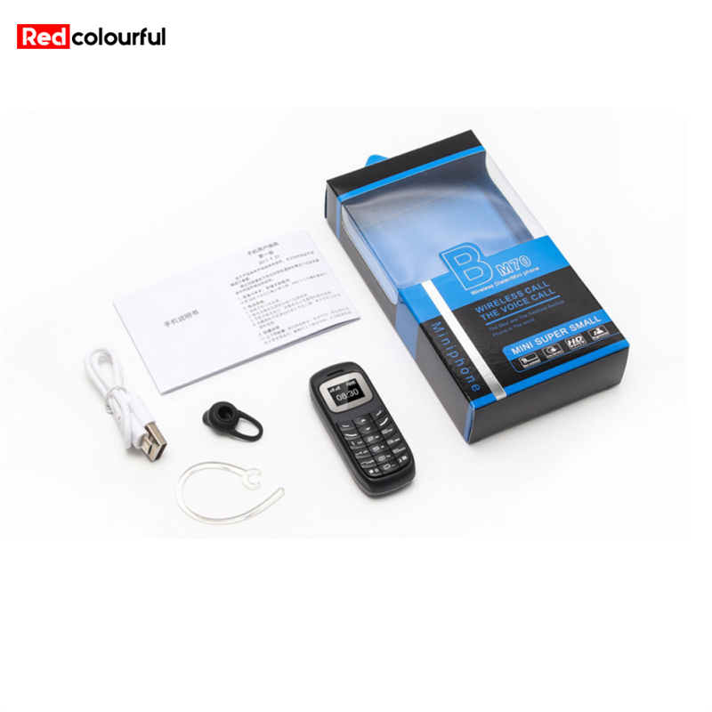 Redcolourful Cell Phone 0.66 Inch Earphone Dialer With Ear Hook Phone Dual Card Dual Standby Mini Mobile Phone Dialer ราคา 369 บาท*ส่งฟรี
