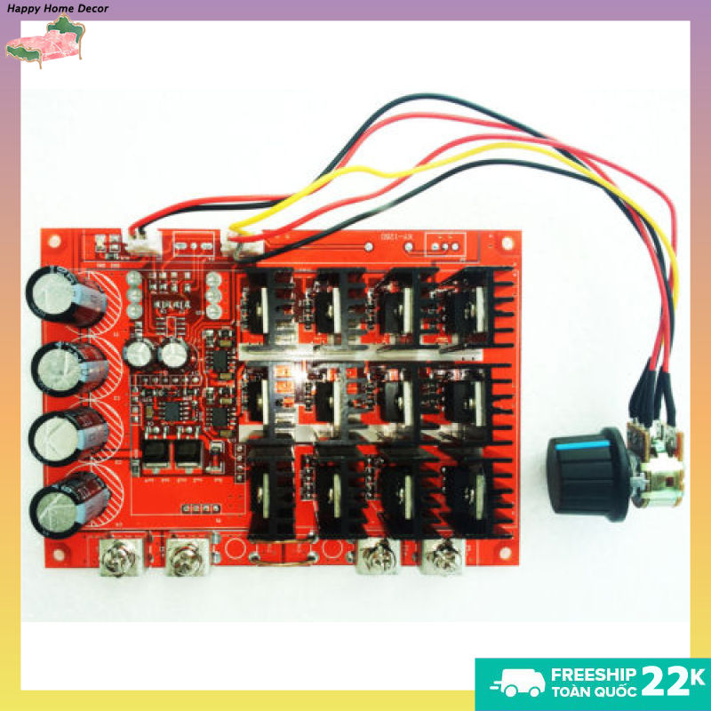 10-50V 60A điều khiển tốc độ động cơ DC PWM hho Bộ điều khiển RC 12V 24V 48V 3000W tối đa (Bảng Đỏ)