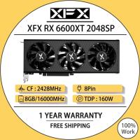 USED XFX RX 6600 XT 8GB Graphics Card SP2048 2607MHz GDDR6 8GB 128Bit 16Gbps GPU TDP 160W HDMI + DPx3