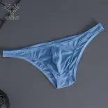 Hanlu Đồ lót màu trơn thời trang nam cạp trễ gợi cảm quần lót mềm mượt Đồ Lót Nam