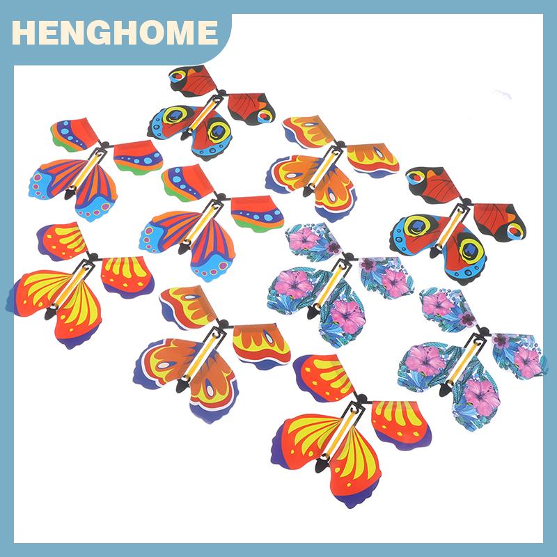 HENGHOME 10 x bướm bay kỳ diệu kèm thẻ đồ chơi có tay không