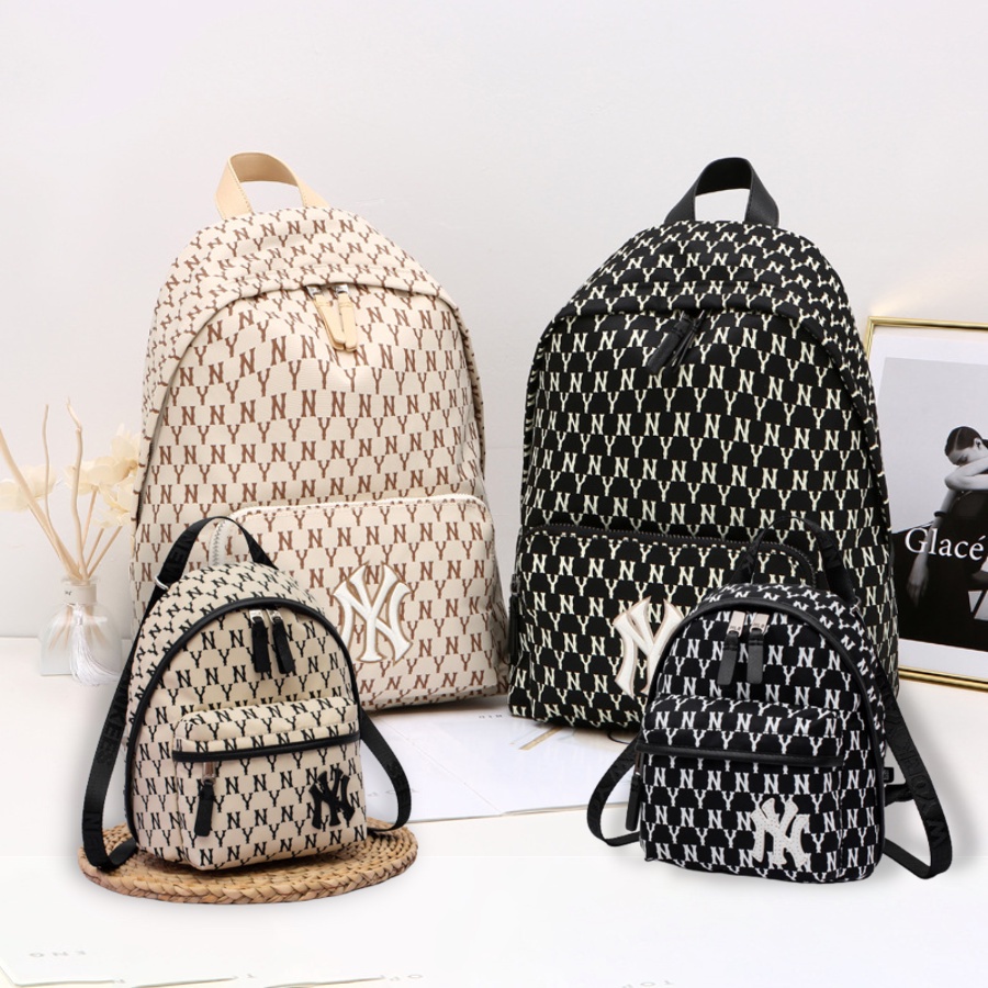 Balo mlb ny monogram backpack tiếu chuẩn hàn quốc bl-0010
