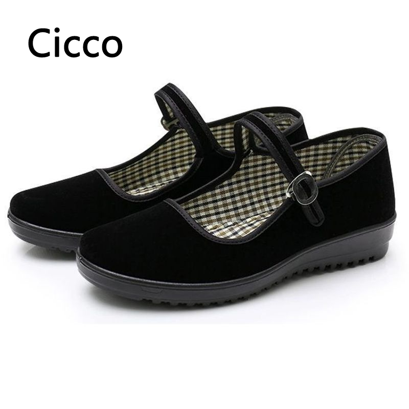 Cicco Thoải Mái Cotton Giày vải Cho Phụ Nữ Với đế mềm, Mary Jane Phong Cách, Thoáng Khí Và Trọng Lượng Nhẹ Cho mặc hàng ngày Và Khiêu Vũ