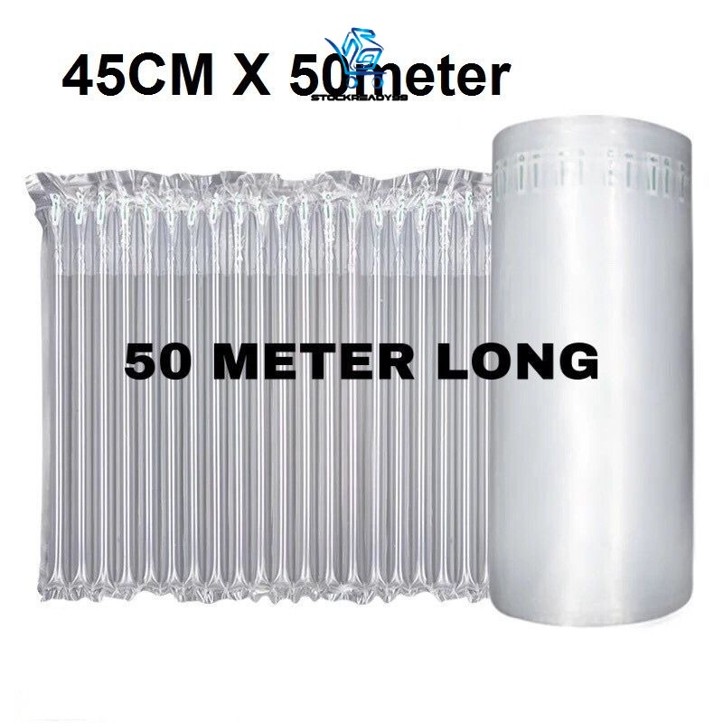 SR99. 50 Meter Air Inflatable Bubble Wrap Packaging Air Column Bags Protective Bubble Tube Protective Bubble Wrap manual hand pump