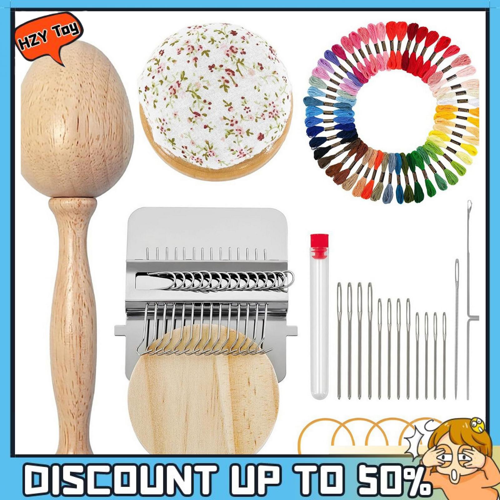 Cắm Trại Bộ công cụ may Darning Bộ khung dệt Với Darning Trứng Nấm Kim ghim cài có đệm-Mini Speedweve Đan Bộ Bản vá Để Sửa Chữa Vớ Áo Len-Bền Cross-Stitch May Công Cụ Cho Dễ Dàng