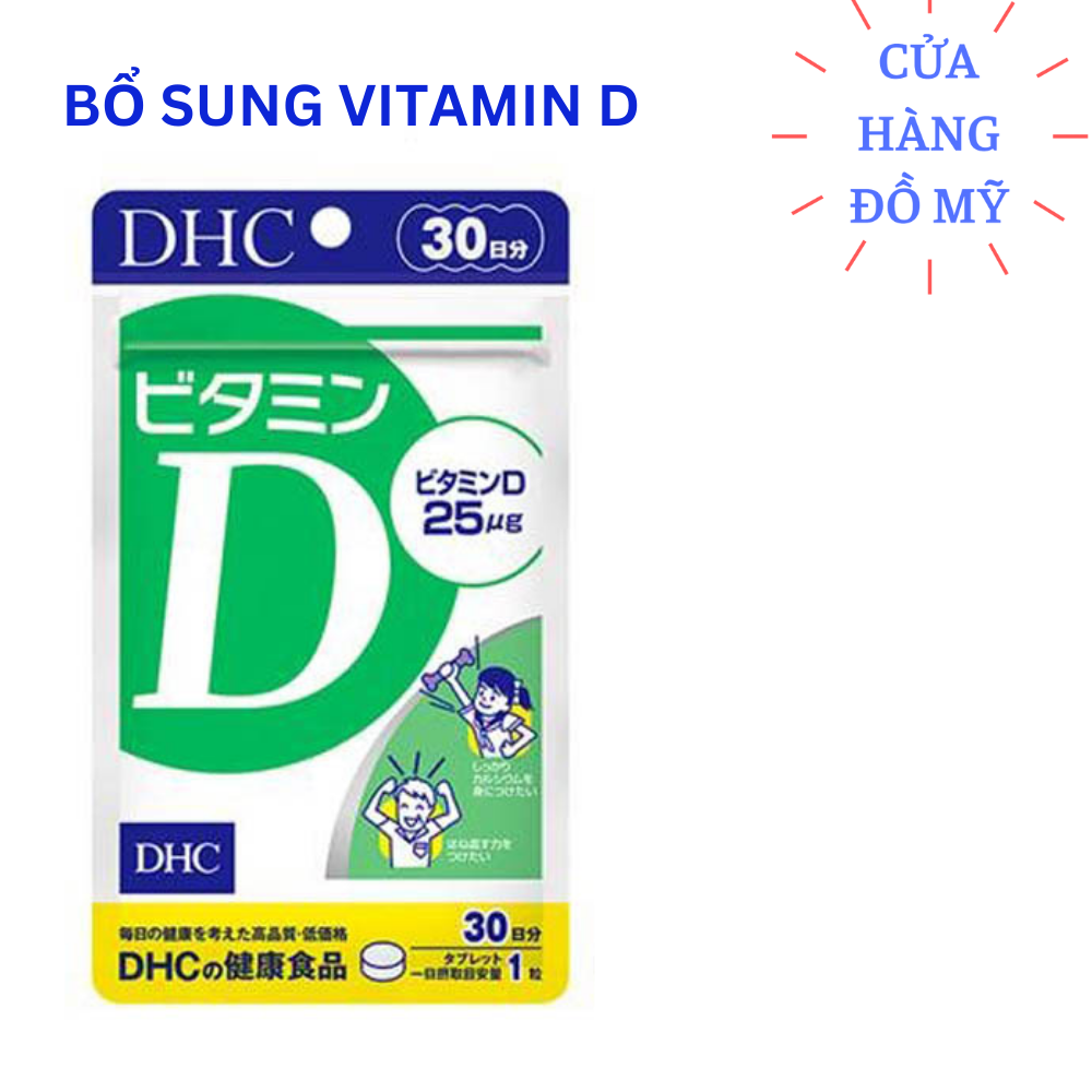 Viên uống bổ sung vitamin D DHC Vitamin D 30 ngày 30 viên của Nhật ngừa loãng xương vitamin D3 shop Shop Hong1008