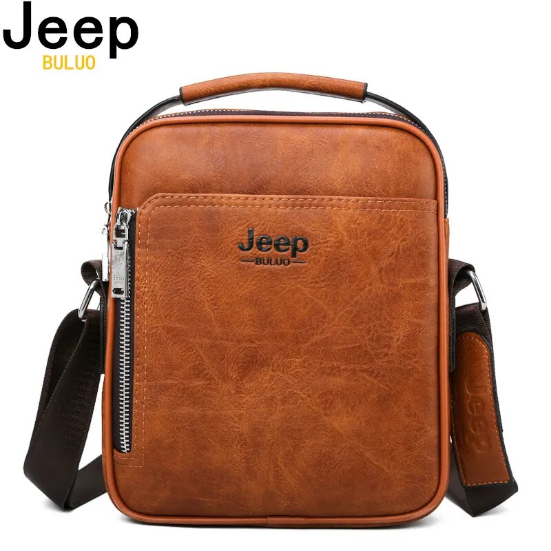ZZOOI JEEP BULUO Famous Brand Men Messenger Bags High Quality Split Leather Large Capaticy Bag 2019 New Arrivals Best Gift For Him ราคา 1,177 บาท*ส่งฟรี