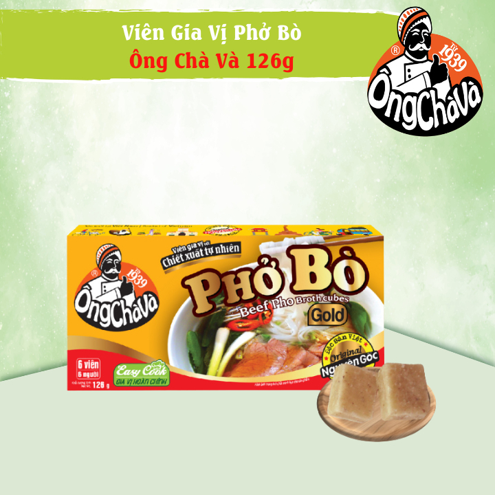 Viên Gia Vị Phở Bò Ông Chà Và Gold 126g (Beef Pho Broth Cubes) - Gia Vị Ông Chà Và