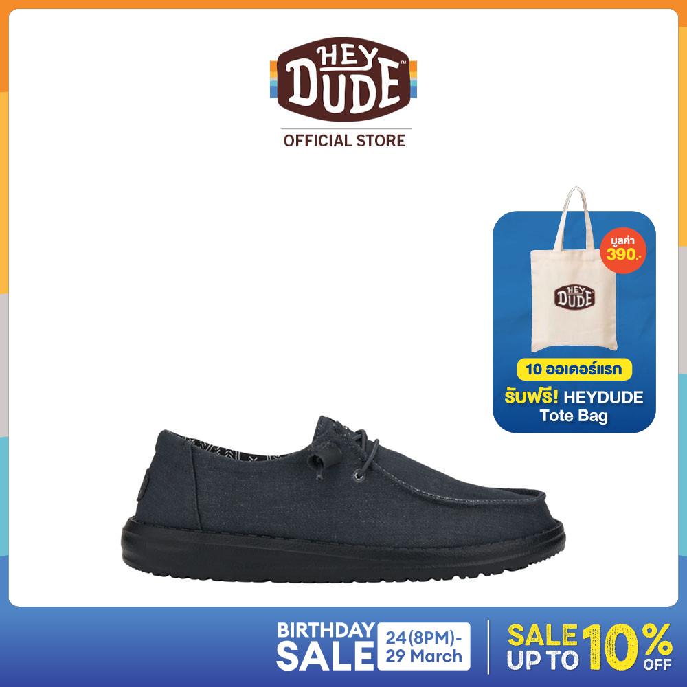 HEYDUDE รองเท้าลำลองผู้หญิง WENDY STRETCH CANVAS รุ่น 40902-060 - BLACK/BLACK ราคา 2,590 บาท*ส่งฟรี