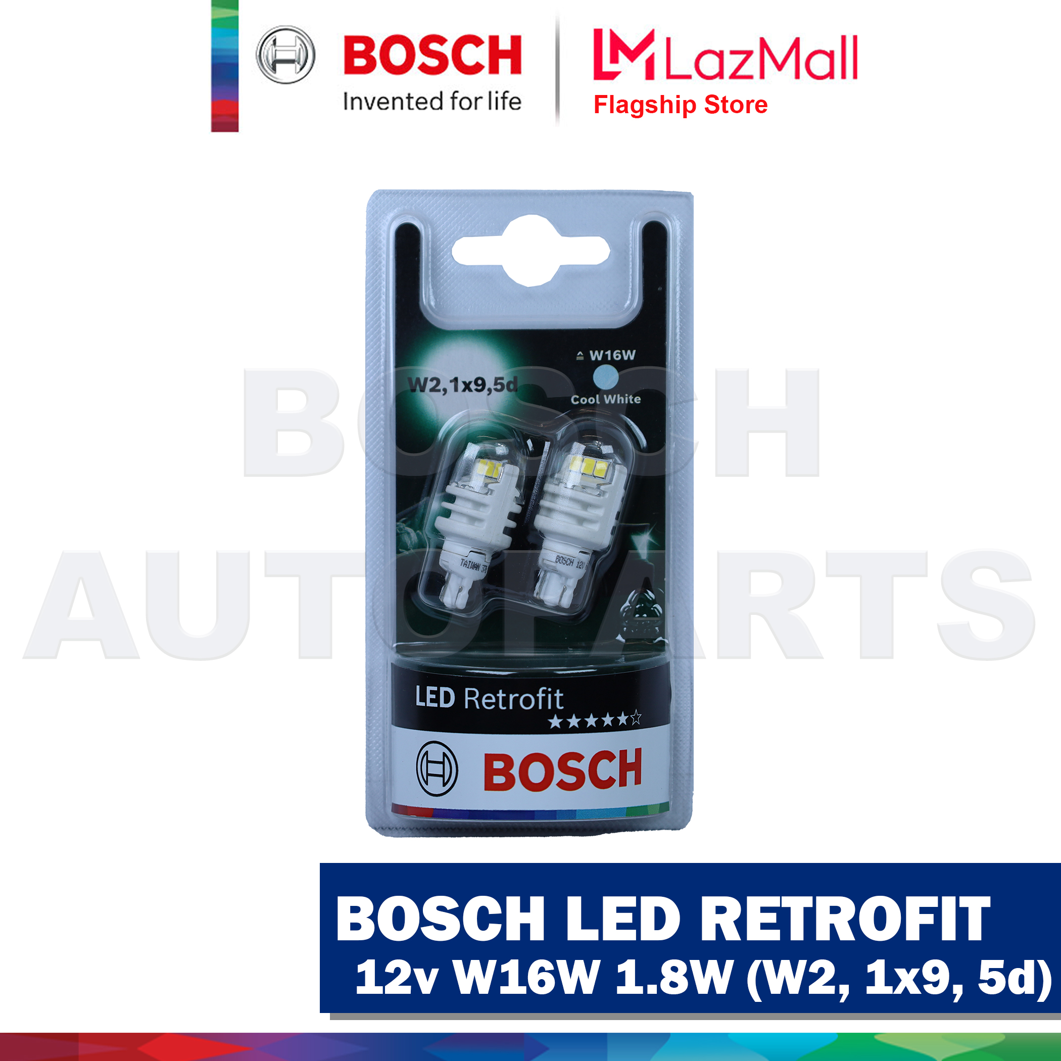 Bombillas LED Retrofit Bosch C5W - Pack De 2, 12V 1W, Para Iluminación Interior De Coche, Blanco Cálido/frío