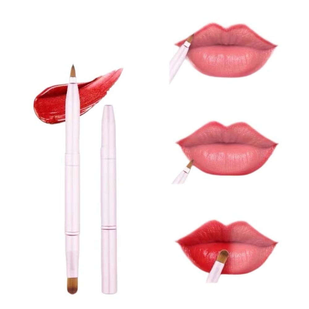 FAIRY Có thể thu gọn Cọ môi có thể thu gọn Hai đầu Cọ kẻ mày Cọ son môi Di động Chì kẻ môi Cọ son bóng Phụ nữ - 3