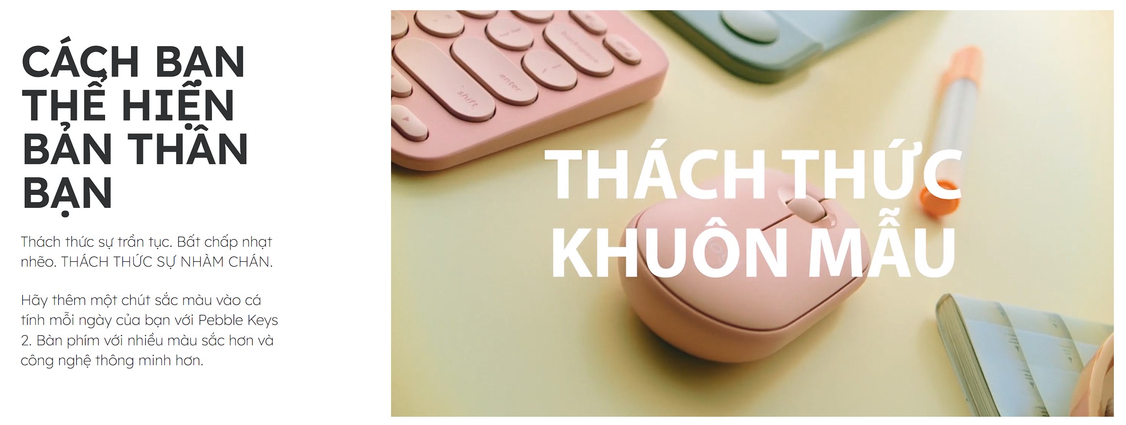 Bàn phím không dây Logitech Pebble keys 2 K380s