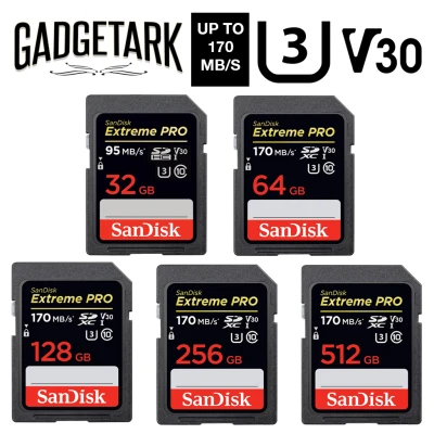 SanDisk Extreme Pro 32GB I 64GB I 128GB I 256GB I 512GB I 1TB SDHC UHS-1 170mb/s