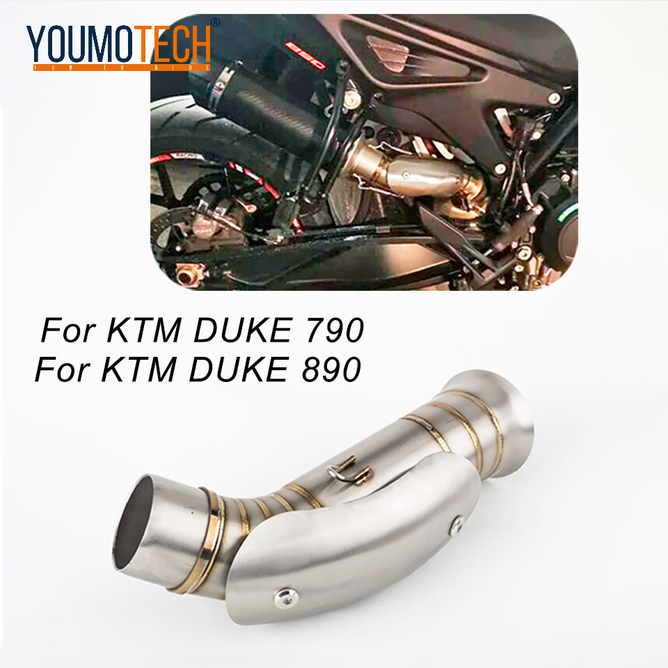 Modified For Duke 200 2020-2023 Motorcycle Exhaust Middle Link Pipe Muffler Tips