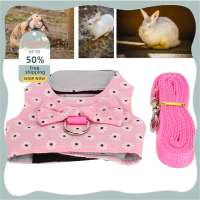 Caiqinlen Fydun S Vest Harness Rabbits with Lead Hamster Chest Strap Small Animal Outdoor Harnesses Leash Accessories Walking for T Walking (S)