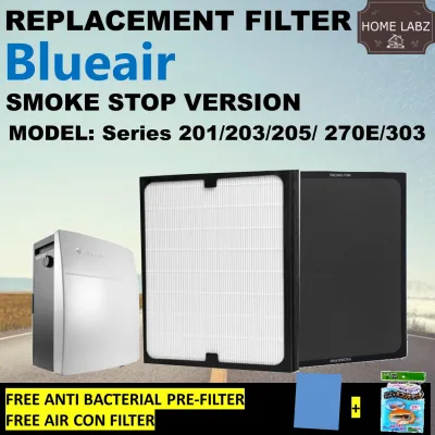 Blueair Series 201/203/205/270E/303 Compatible Smokestop Filter (Free Anti Bacteria Pre Filter)