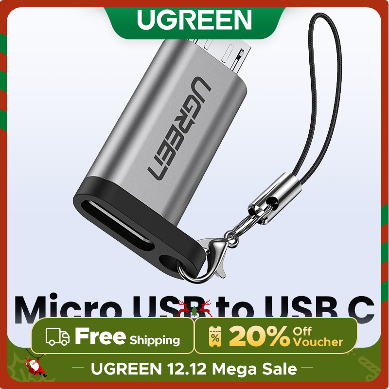 UGREEN Type C Female To Micro USB Female To Male Converters For Xiaomi Samsung Charger Data Cable USBC USB C Adapter