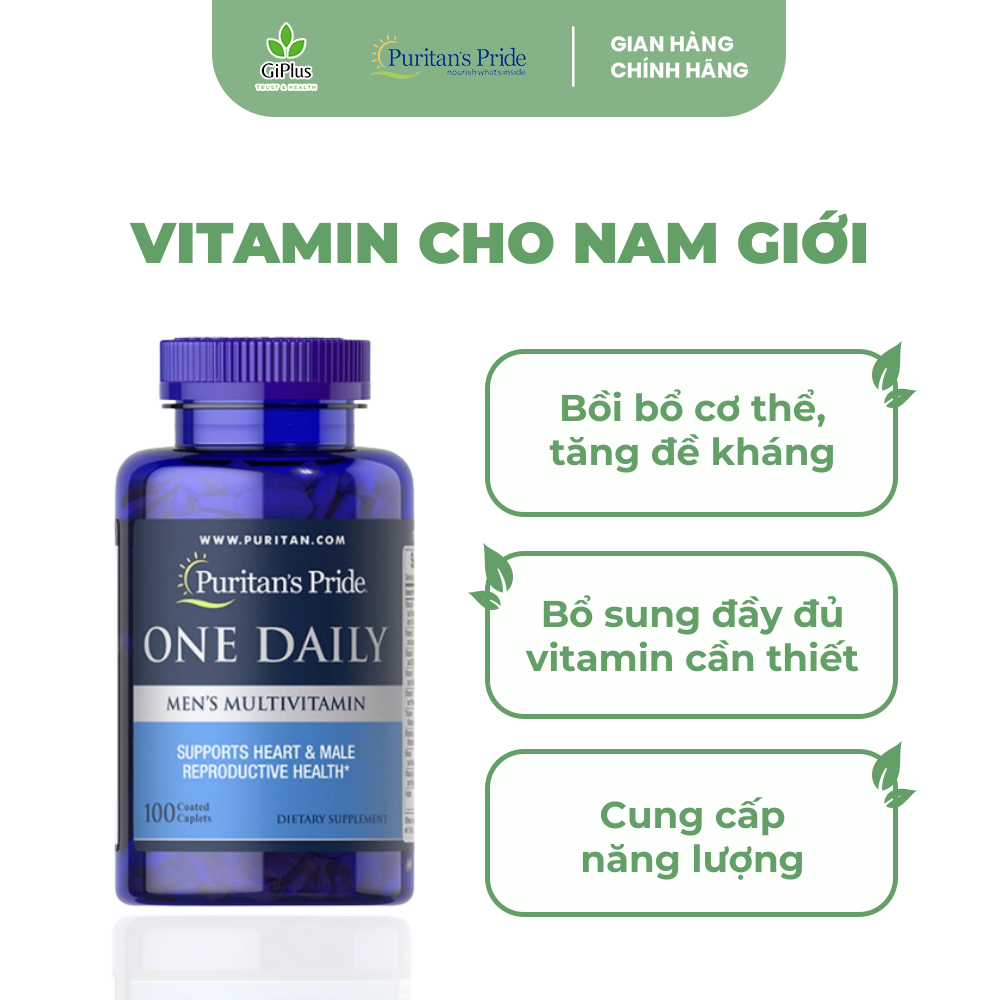 Viên Uống Puritan’s Pride One Daily Men’s Multivitamin Bổ Sung Vitamin Tổng Hợp Dành Cho Nam Giới