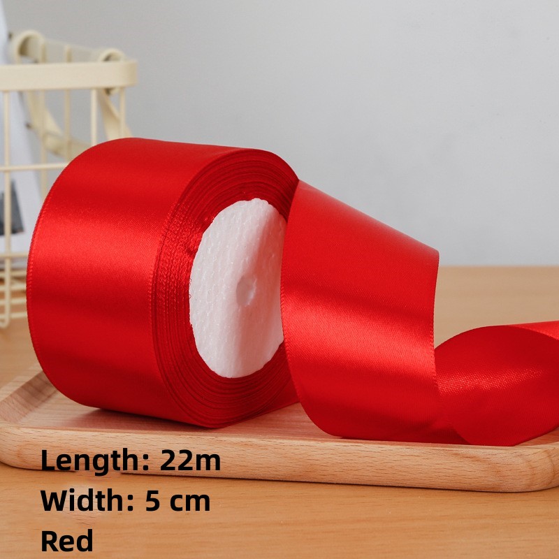 25Yards/Roll 5cm ribbon satin ribbon decorative ribbon gift packaging Ribbons roll fabric