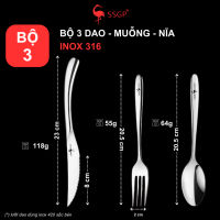 Bộ dao muỗng nĩa beefsteak SSGP của Đức thìa ăn muỗng ăn bộ muỗng inox