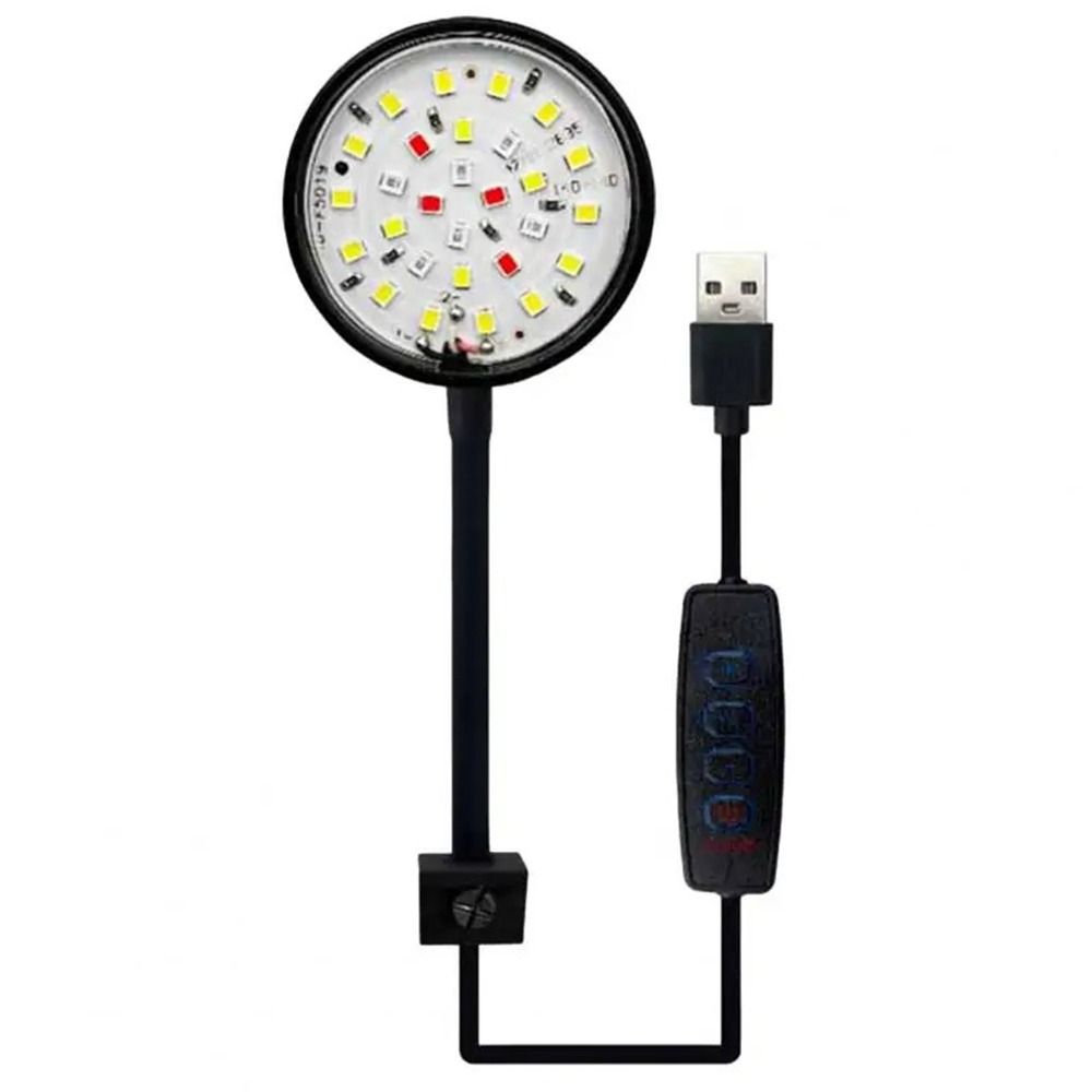 EODKUS 5/7W Đèn kẹp bể cá Mini Xoay 360 độ Đèn cây thủy sinh Phụ kiện bể cá Nước Chống Bắn Đèn LED Bể Cá Cảnh quan - 2