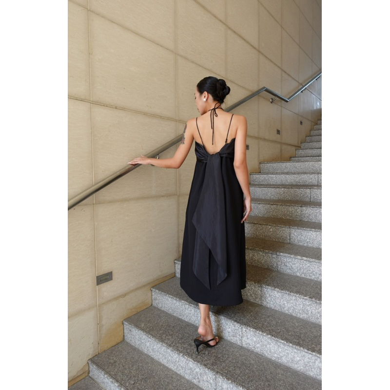 CoNIN-Mol Dress đầm hai dây cột nơ bản lớn