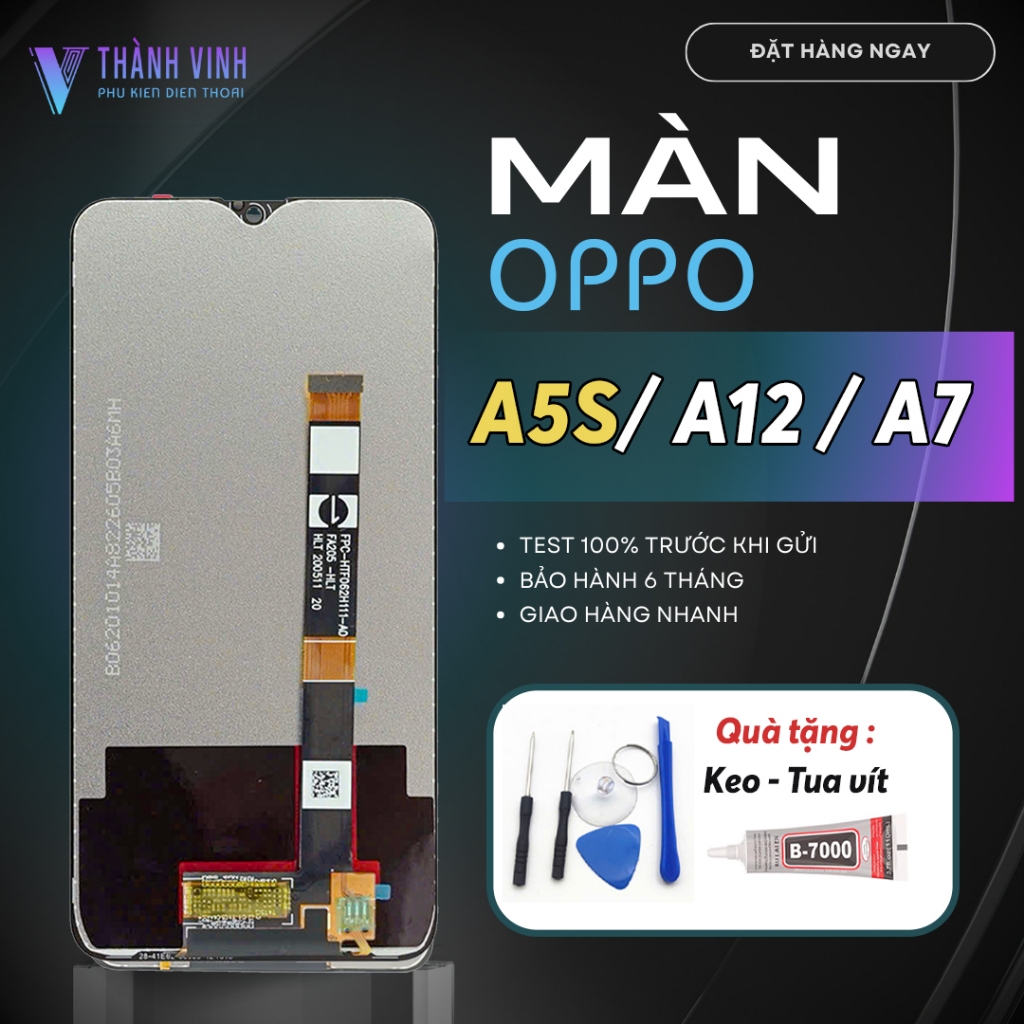 Oppo A5S/ A12/ A7 Phone Screen - High Quality, Comes with Adhesive & Repair Kit